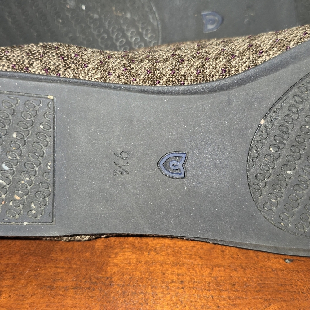 Rothy's Brown Houndstooth Flats with Blue Accent - Picture 8 of 9